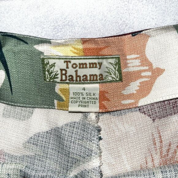 Tommy Bahama Sz 4 100% Silk Tropical Floral Capri Pants - Picture 10 of 10